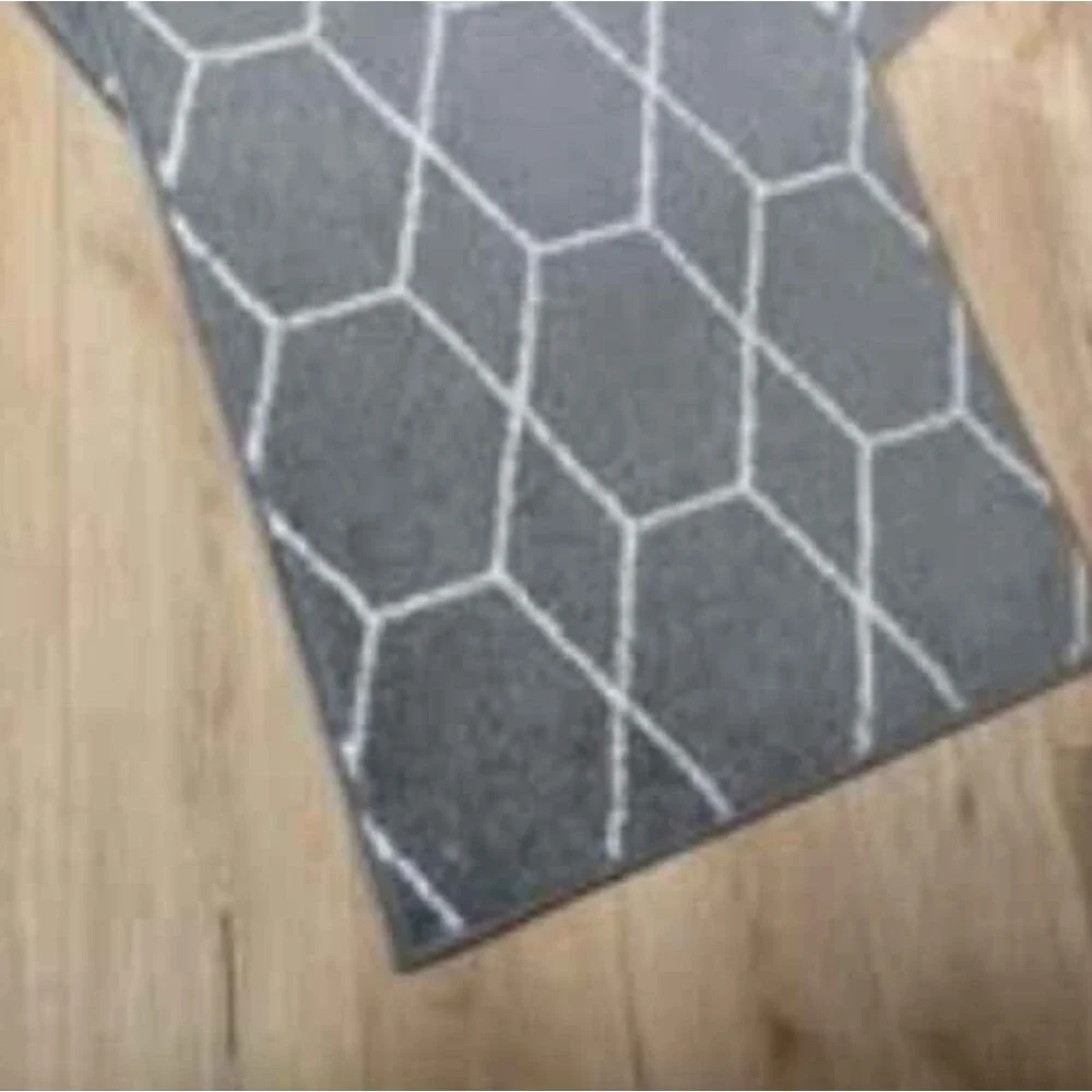 Geometric Gray Area Rug Runner Home Area House Run Long Carpet